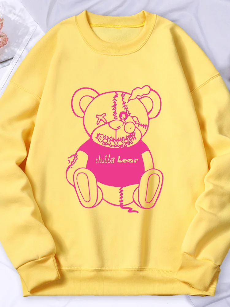 

Cute Puppet Bear Printing Hooded Women'S Harajuku Warm Hoodies Fashion Oversized Hoodie Autumn Comfortable Sportswears Female