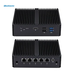 5x Intel 2.5G LAN Qotom Mini PC J4125 Quad Core/ N4000 Dual Core pfsense Router Firewall