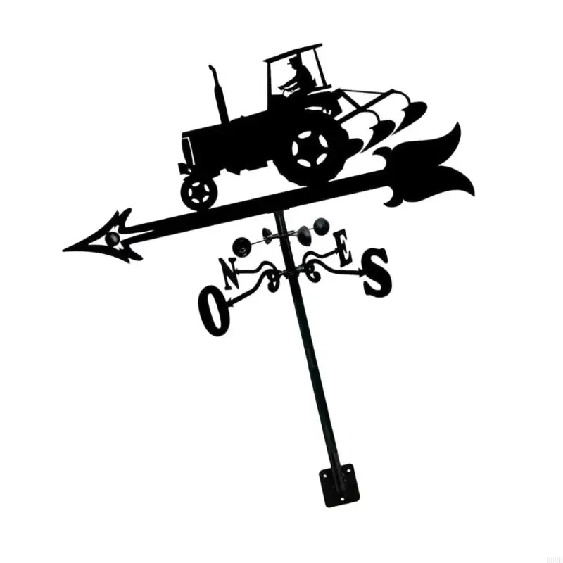 Iron Rooster Metal Weather Vane Family Name Wind Direction Light Weather Roof Mount Wind Vane Outdoor Accessories B03E