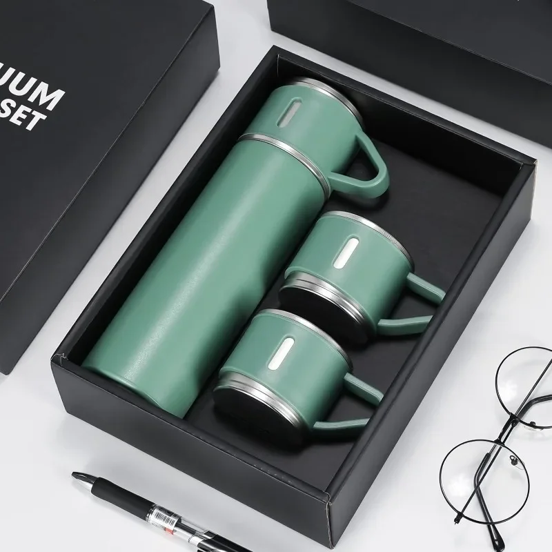 

Portable Stainless Steel 304 Vacuum Thermos Cup Set, Travel Handbag Gift Box for Sport, Business, Coffee and Water Bottles