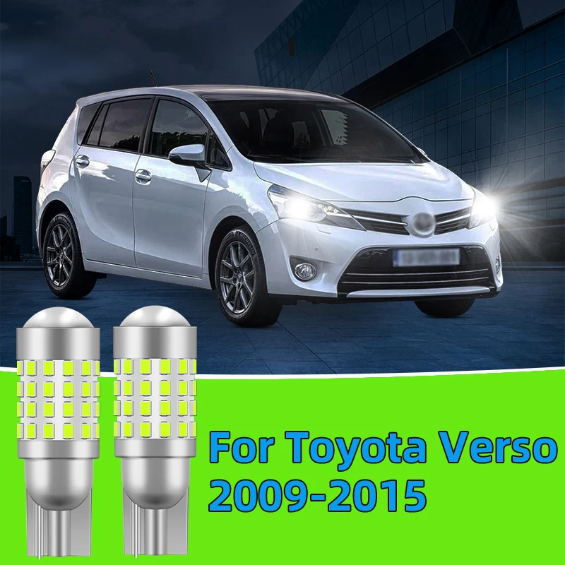 

2PCS For Toyota Verso 2009-2015 Car Led Bulb T10 W5W width lights side marker position Signal Lamp 12V 24V Clearance Light White