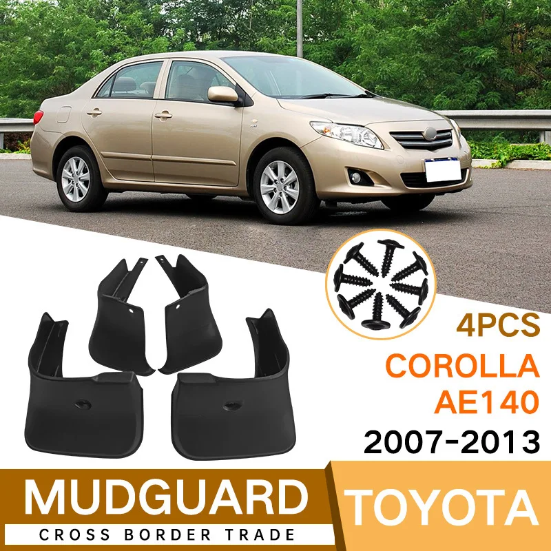 

For Toyota Corolla AE140 2007-2013 black car mudguard Reduce dust Resist tire dirt car accessories tools