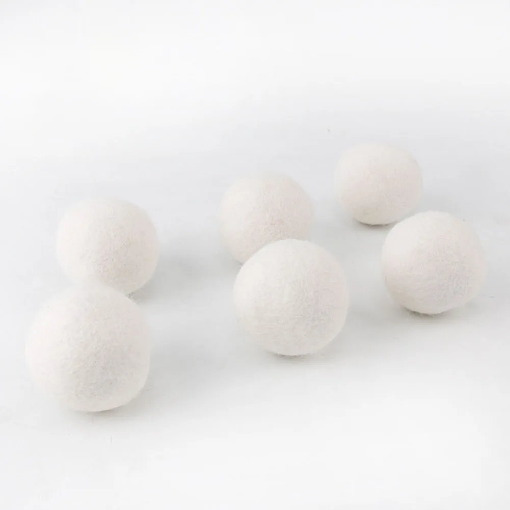 1-10pcs Wool Dryer Balls Reusable Natural Fabric Softener Laundry Washing Machine Accessories Home Washing Fleece Dryer Balls