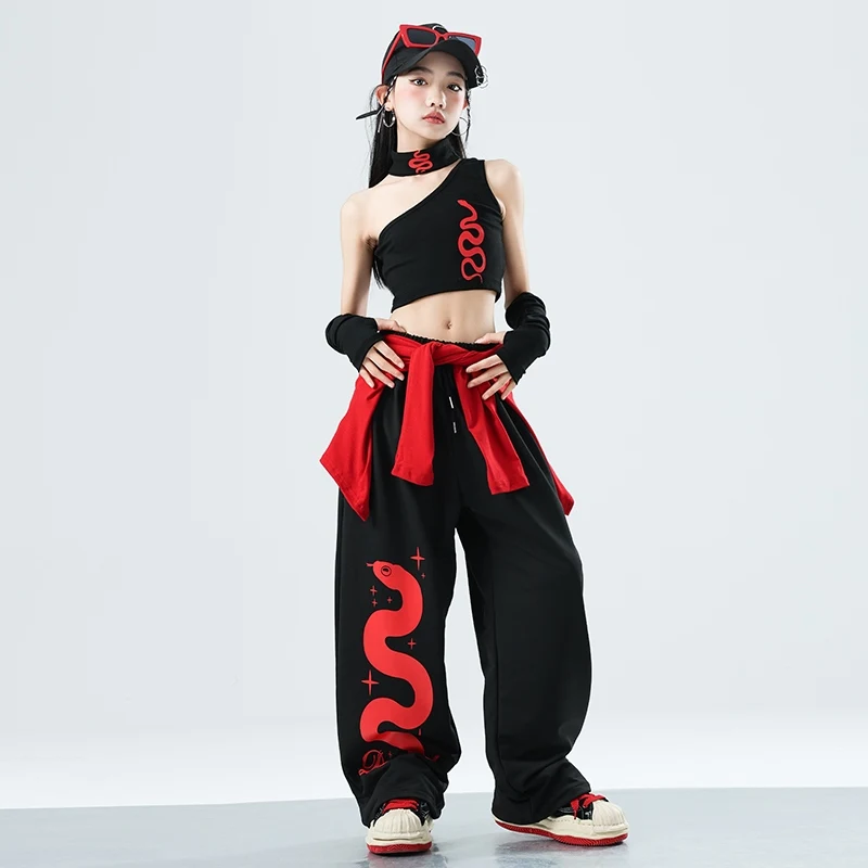 Groepsprestaties Kpop Outfit Meisjes Jazzdans Kostuum Kids Cool Hip Hop Kleding Kinderen Street Dance Kleding SL12973