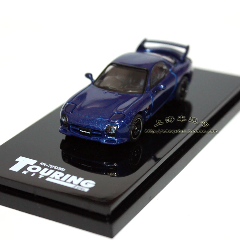 Diecast 1:64 Scale HobbyJapan Mazda RX7 Initial D Alloy Car Model Collectible Toy Gift Souvenir Display Ornament