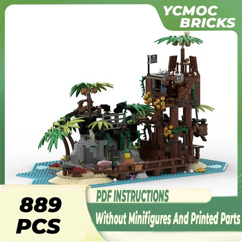 Moc Building Blocks Pirate Series Pirate Safe House Technical Bricks DIY Assembly Construction Toys For Childr Holiday Gifts