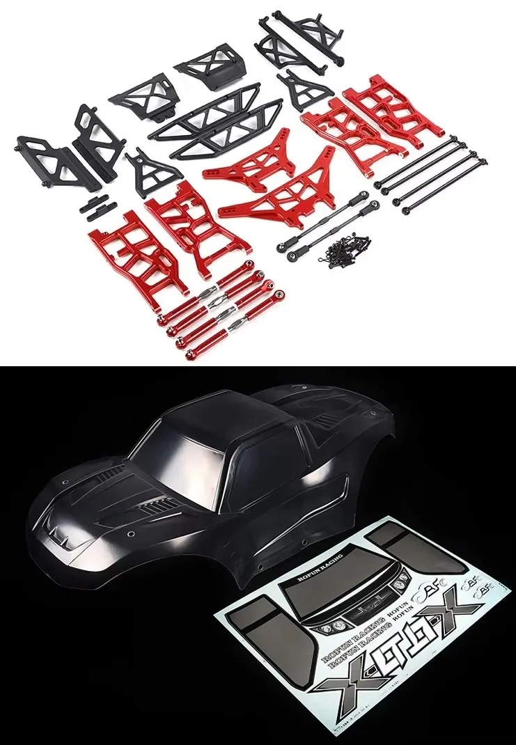 1/5 ROFUN LT LOSI 5IVE-T CNC Machined Chassis Widened Suspension Body Modification Kit