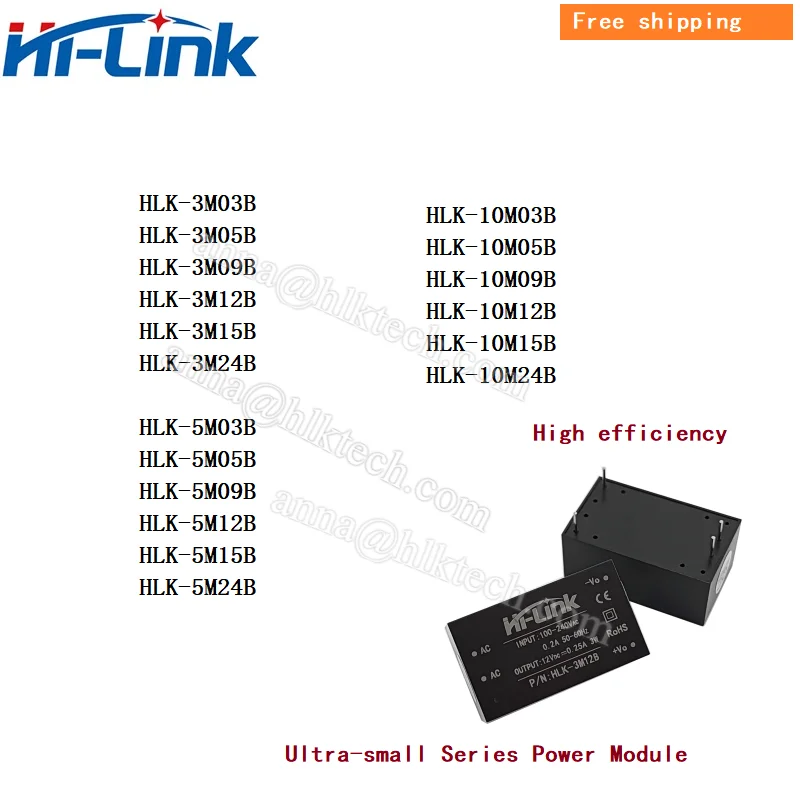 

HLK-PM01 3M05B 3M03B 3M09B HLK-5M03B HLK-10M03B HLK-10M05B HLK-10M09B HLK-10M15B 10M24B 3W 5W 10W ACDC MIni Size LED Converter