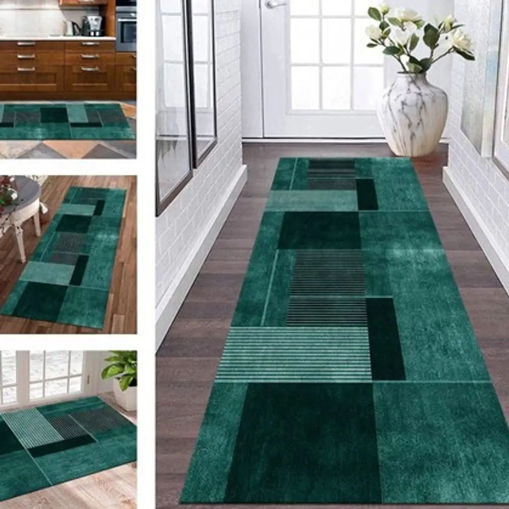 VIKAMA Long Corridor Runway Crystal Velvet Carpet Easy To Clean Restaurant Kitchen Stairs Passageway Entrance Hall Rug Home Deco