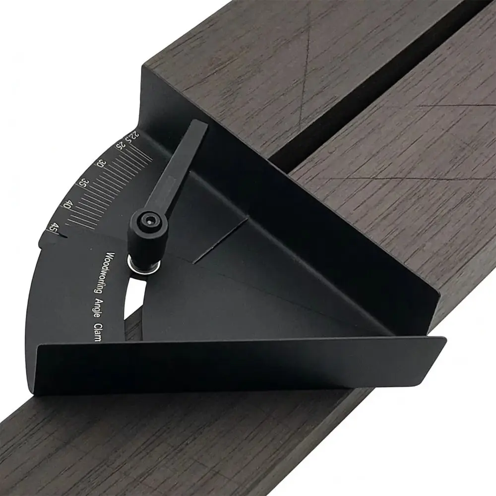 

Aluminum Alloy Woodworking Tools 22.5°-180° Adjustable Angle Angle Meter Right Angle Black Color Degree Protractor