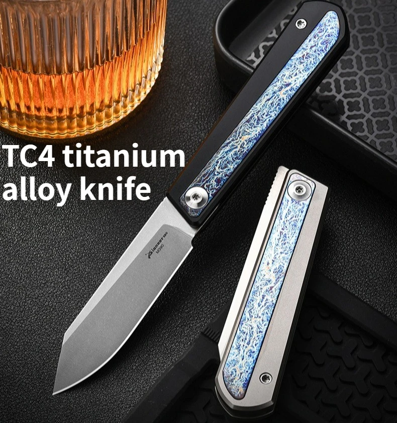 

New M390 Titanium Alloy Folding Knife Outdoor Survival Portable Multi Functional Small Knife
