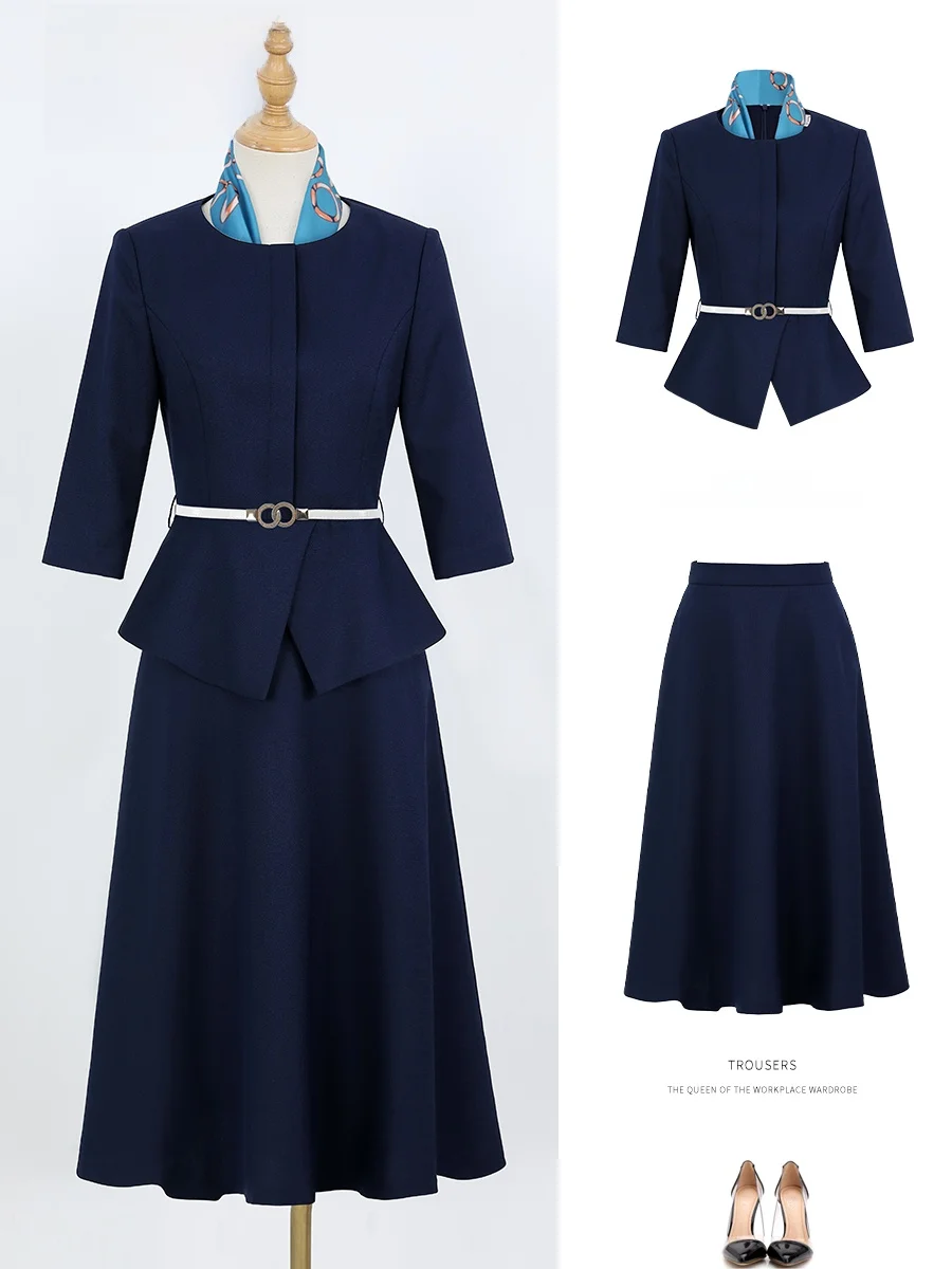 

Xiangchun Bird Professional Suit Skirt Set Women's Elegant Commute Spring Summer Dry Clean Suit Skirt Business Style