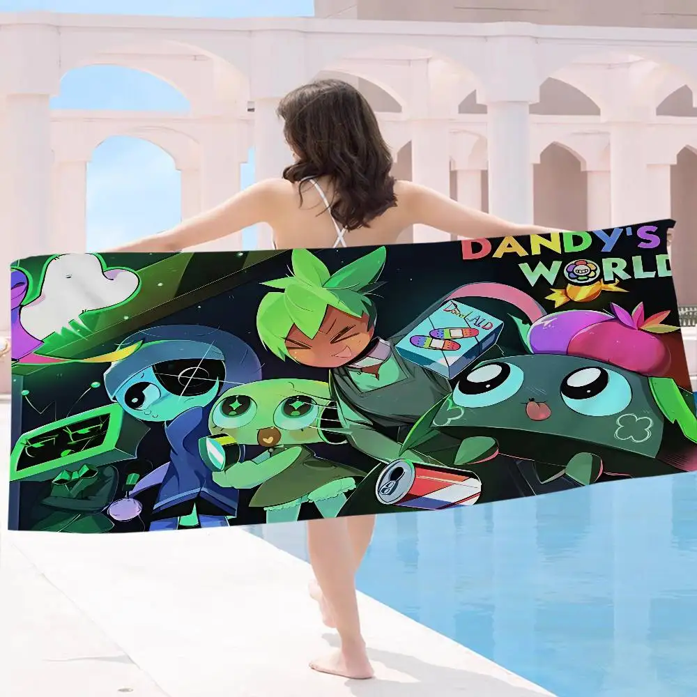 popular cartoon D-Dandys W-World Game Bath Towel Microfiber Soft Water Absorbing Breathable For Kids Decorative Beach Towel