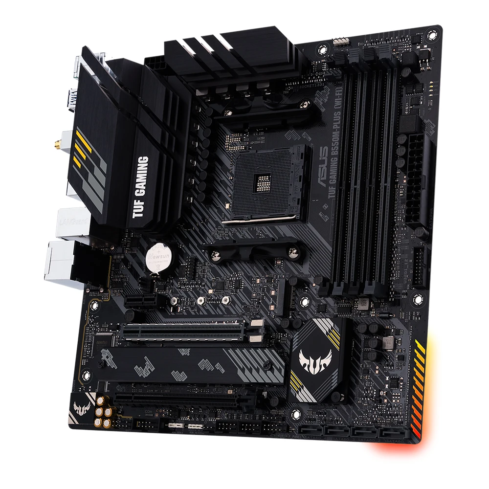 Imagem -02 - Placa-mãe Asus Tuf Gaming B550m-plus Wi-fi com Suporte para Processadores de Desktop Amd Ryzen 5800x 5700x Ryzen Pro 4750g Série g.