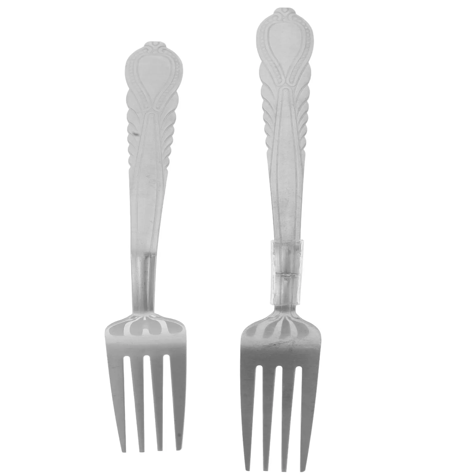 

2 Pcs Mind Bending Fork Trick Prop Toy Magician Performance Spoon Sturdy Metal Unique Design Gimmick Trick Props For