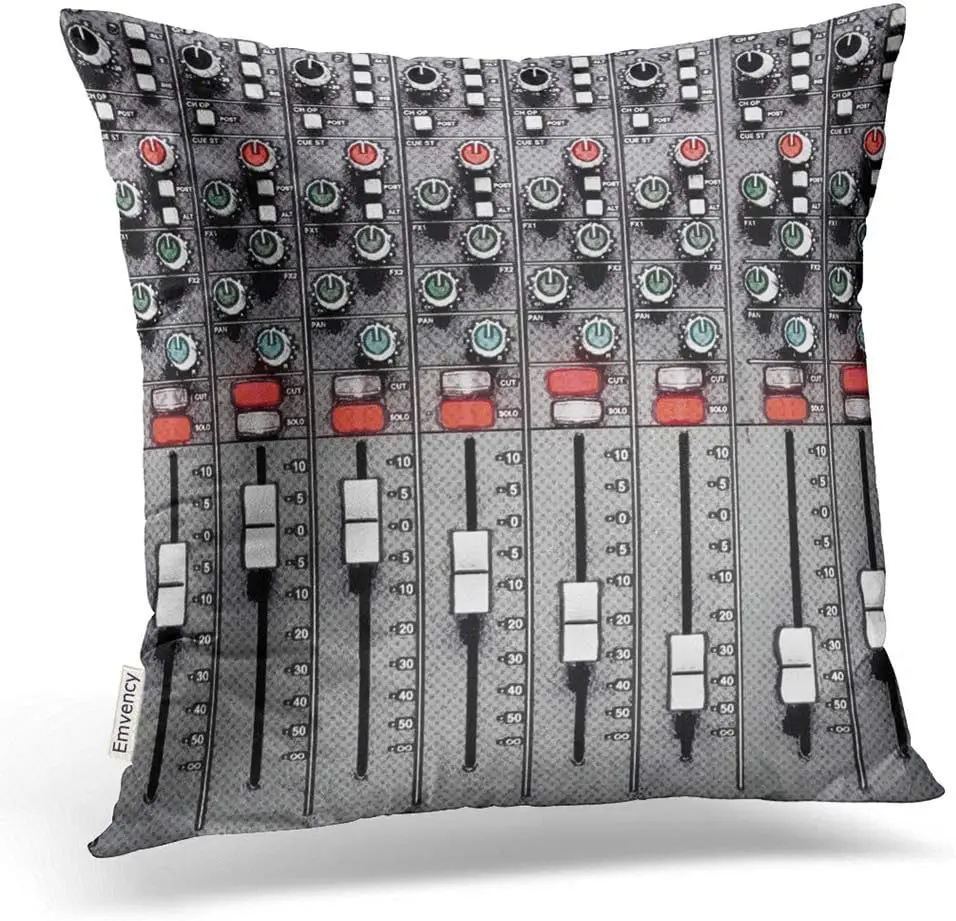 

Square 16x16 Inches Decorative Pillowcase Music Mixer Sound Funny Dream of A Tuner Polyester Decor Throw Pillow Cover