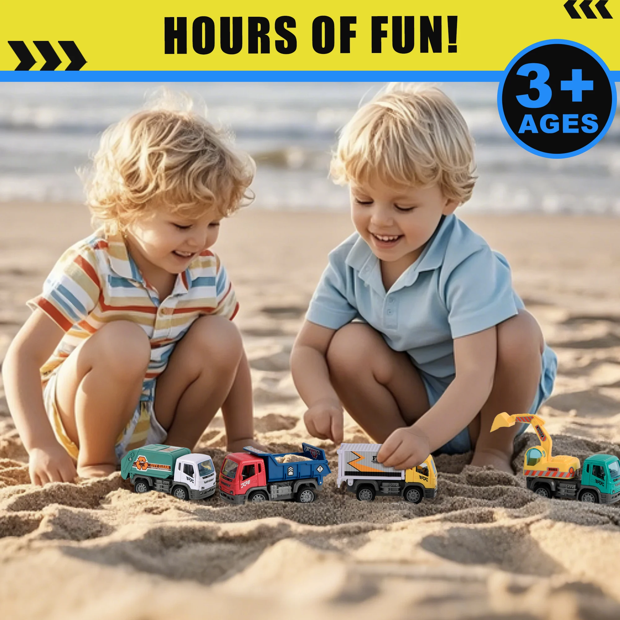 6pcs City Truck Toy Pull Back Construction Vehicles Cartoon Engineering Vehicle Car Toys For Kids Party Favors Birthday Gifts