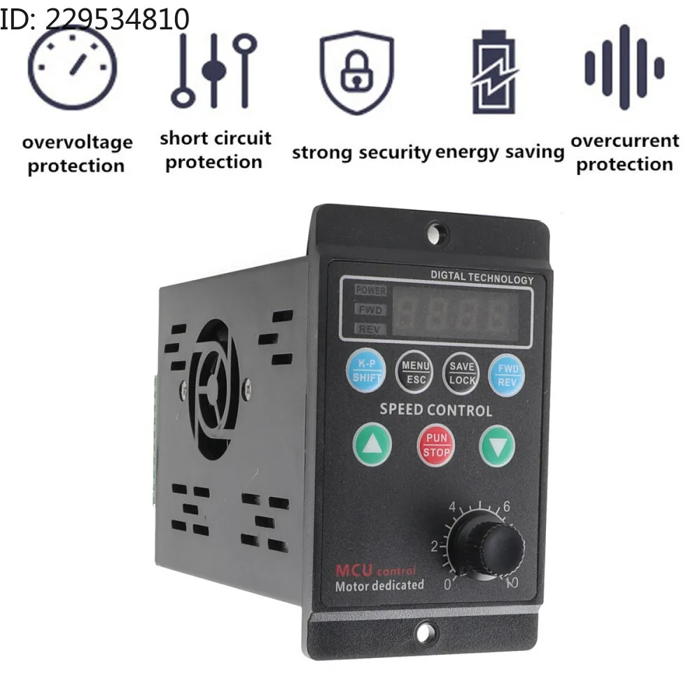 

750W Single to 3 Phase 1P 220V Variable Frequency Driver Inverter VFD VSD 1-99HZ-
