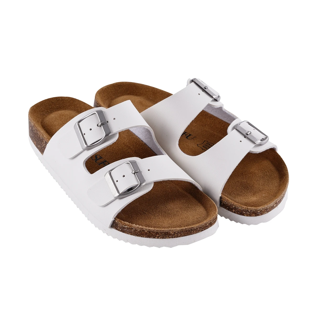 SUFU New Summer Women's Slippers Fashion Birkenstocks Women Cork Slipper Casual Beach Double Buckle Non-slip Slides