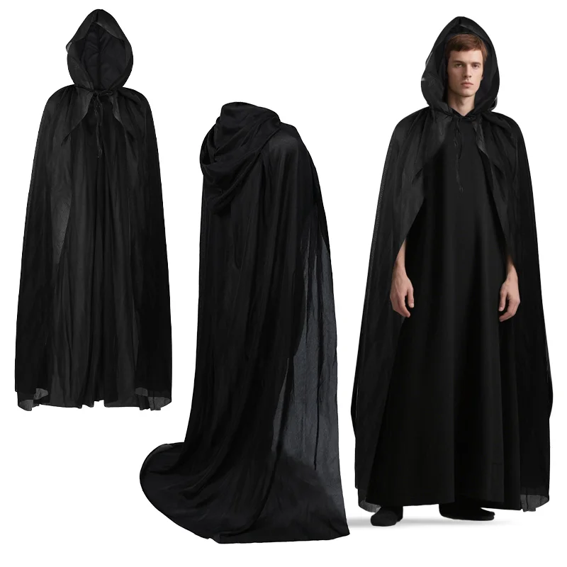 

Halloween Cloak Death Cloak Black Single/Double Layer Cloak Pirate Death Cloak