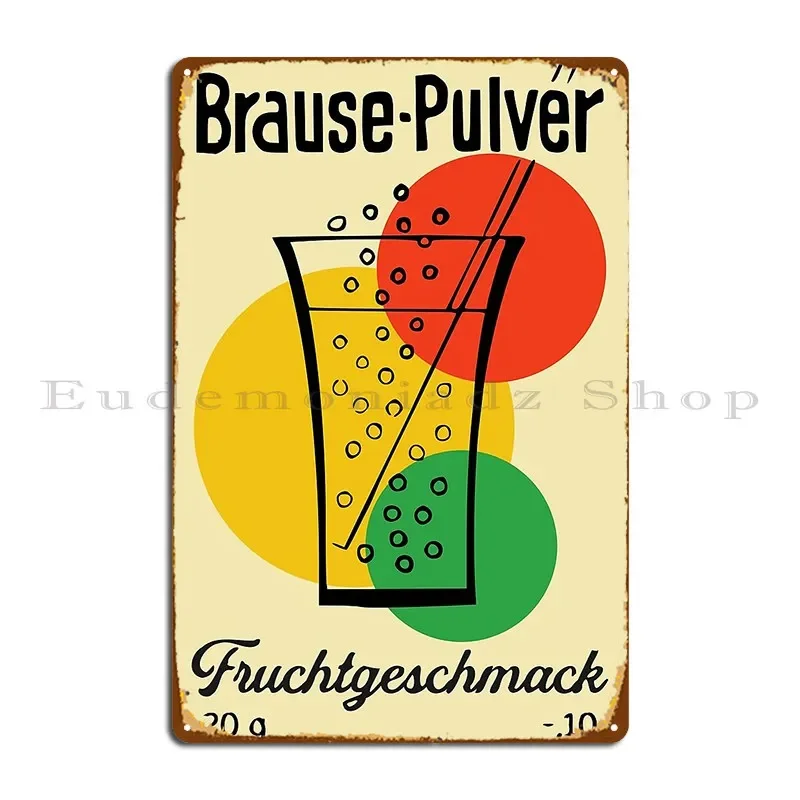 Póster Metálico Vintage de Alemania Oriental con Sabor a Frutas, 20g, 10 Unidades, Decoración para Fiestas de Cine, Letrero de Garaje Impreso