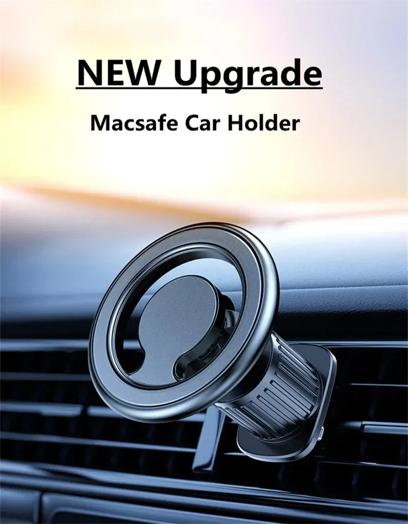 Magnetischer Autotelefonhalter, Ständer, Magnet, Autohalterung, unterstützt GPS-Mobilhalterung im Auto für Macsafe iPhone 15 14 13 12 Samsung Xiaomi – Detail 2