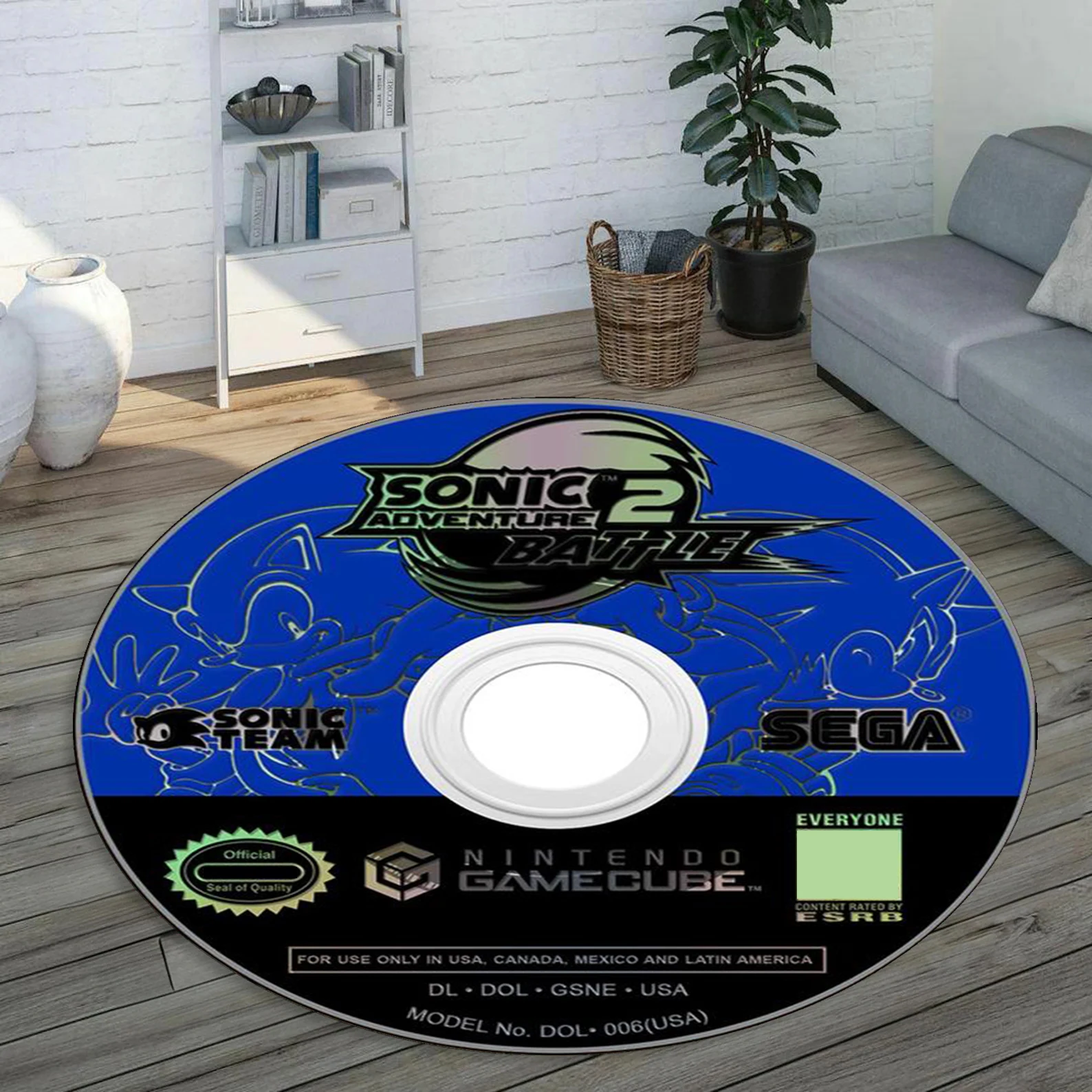 Popular PS N64 game design circular rugs, personalized custom design flannel circular carpet living room sofa blanket