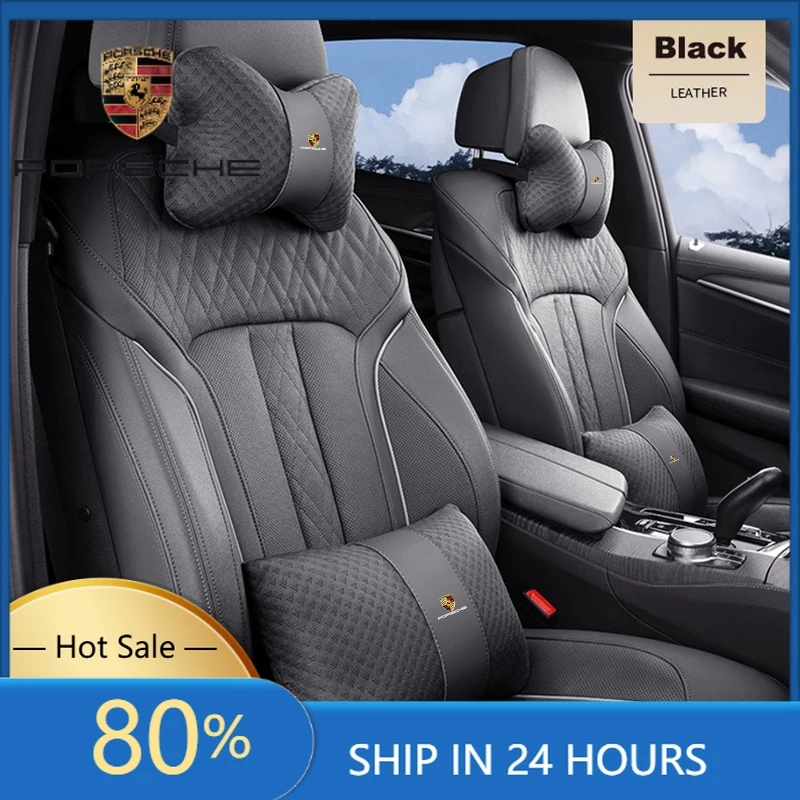 

Interior Stickers Fot Porsche Car Safety Headrest Neck Pillow Auto Seat Lumbar Support Cushion For Porsche Cayenne Panamera Maca