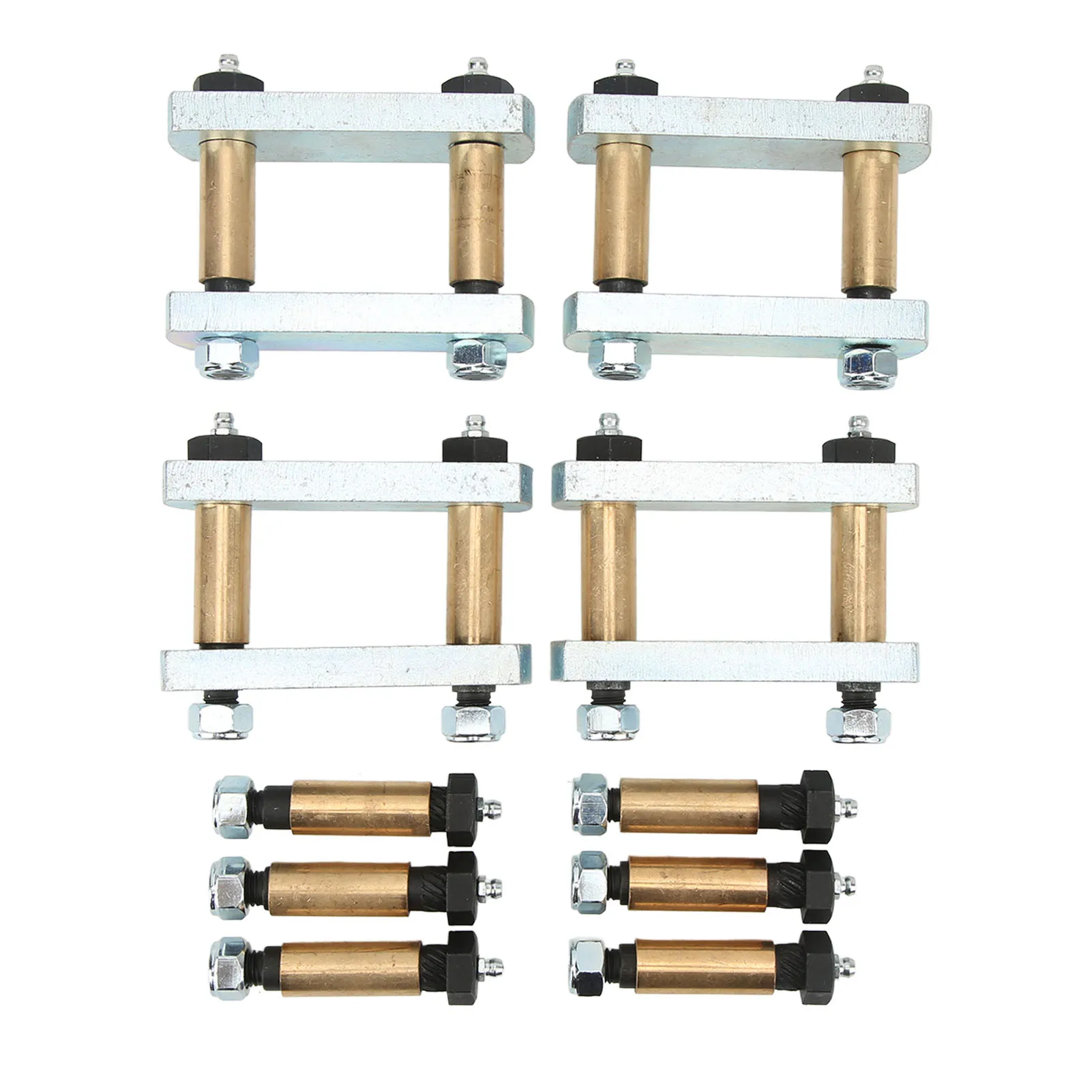 3 1/8in Heavy Duty Leaf Spring Shackle Kit with Bronze Bushings Tandem Axle RV Trailer Suspensions for CRE3000
