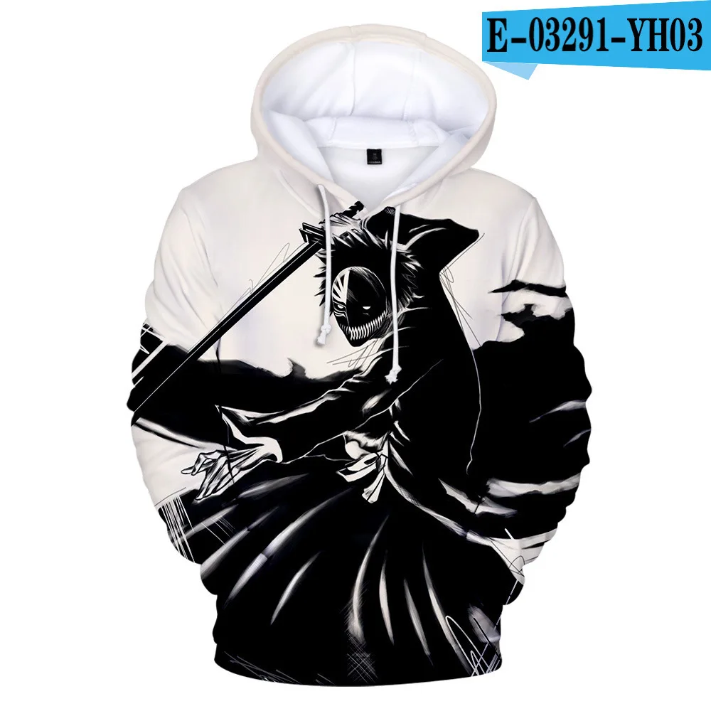 New 3D Print Anime Men/womens BLEACH felpe con cappuccio manica lunga Casual con cappuccio Streetwear Teenage Boy Clothes oversize felpa con cappuccio pullover