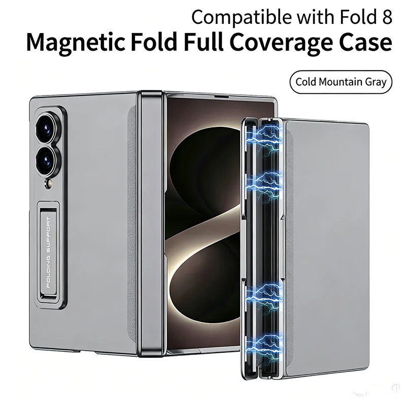 GKK Magnetisches Scharnier-Schutzgehäuse für Samsung Galaxy Z Fold 8 Ultra 7 6 5 Stand Matt Harte PC-Hülle für Samsung Z Fold 4 – Detail 1