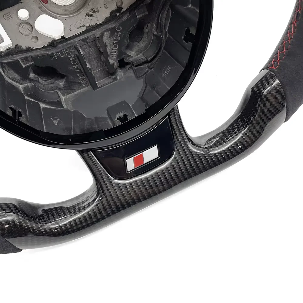 

For Audi A4 B8 Aicantara Carbon Fiber MultiFunction S/ RS Logo Steering Wheel Base Assembly