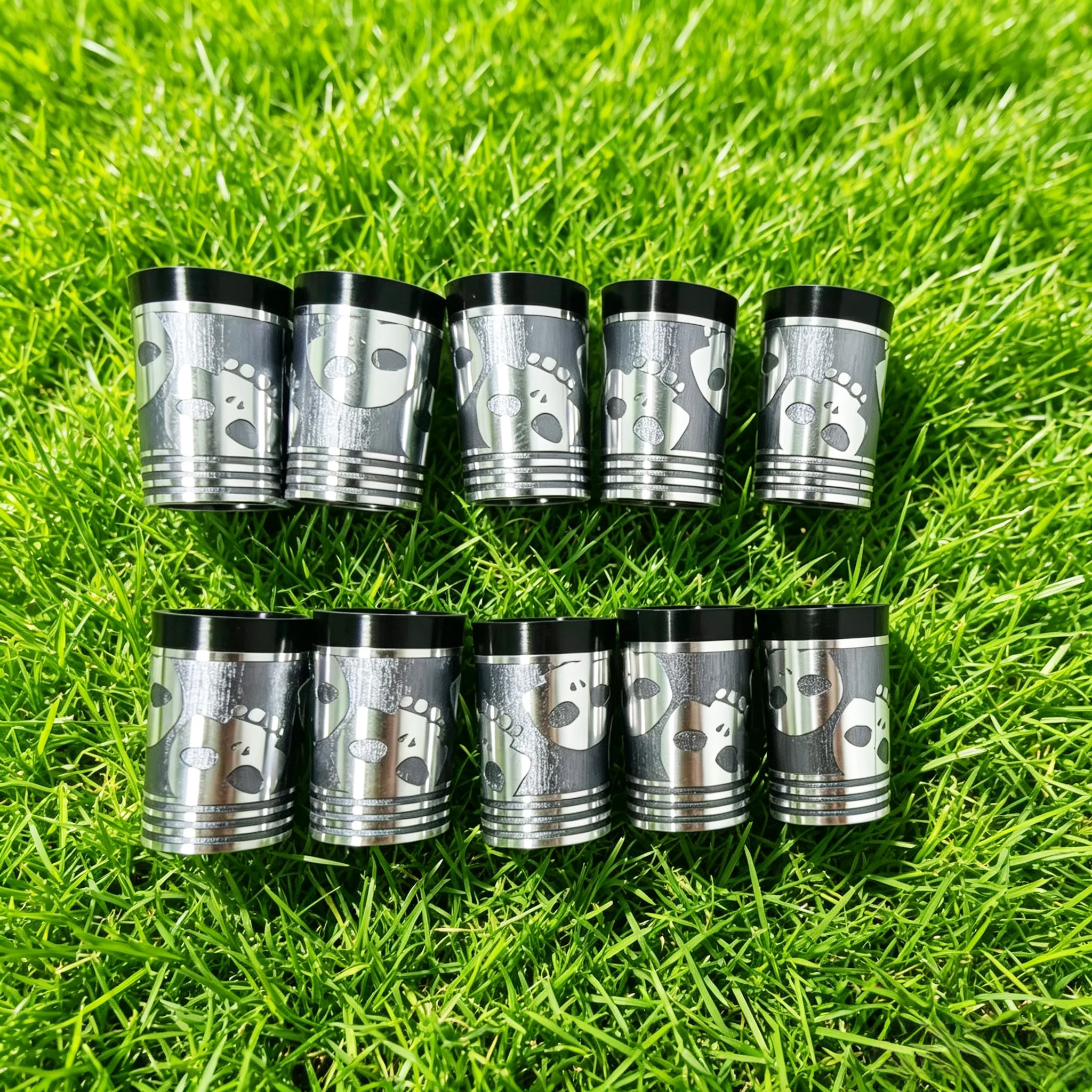High-Quality Silver Skull-Striped Iron Club Connector Accessories, Golf Club Shaft Connection Sleeve, Wear-Resistant Universal Club Accessories