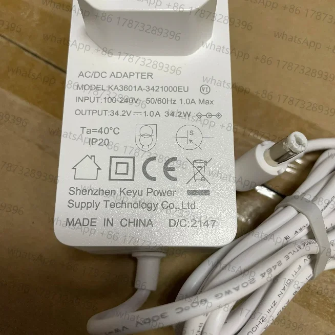 34.2V 1.0A For ROIDMI Cordless Vacuum Cleaner F8 F8E XCQ01RM Charger Power Supply  ONE X