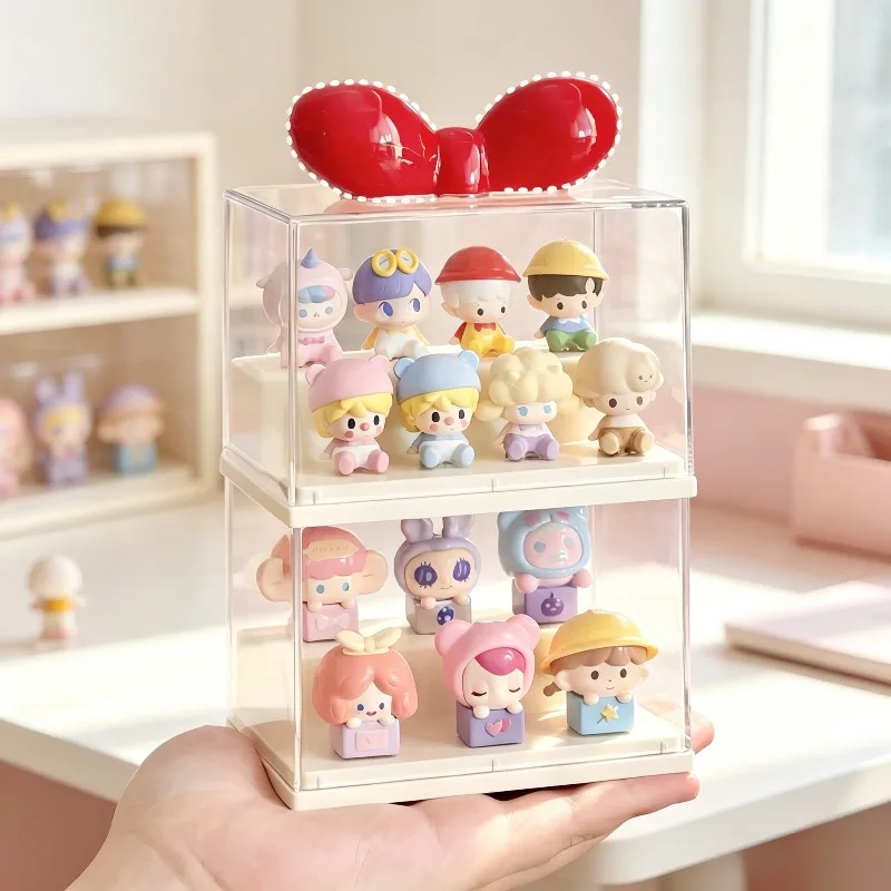 Boîte de présentation en acrylique transparent pour figurines à collectionner, étui de rangement anti-poussière pour figurines miniatures, organisateur de figurines, vitrine de bureau