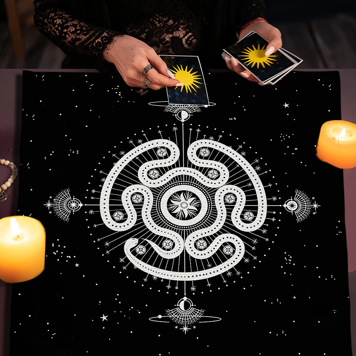 Board Game Hotel - Hekate Göttin Tarot Karten Tischdecke Hexe