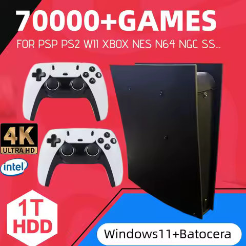 BS5 60+Emulators 1TB Retro Game Console Batocera I3-3110M 70000+Games For Wii PS2 PSP GameCube N64 Wireless handle 4K HD TVBox