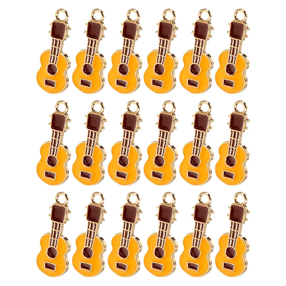 

25pcs Guitar Charms Musical Alloy Pendants For Diy Jewelry Making Necklace Bracelet Keychain Craft Supplies Instrument Charm