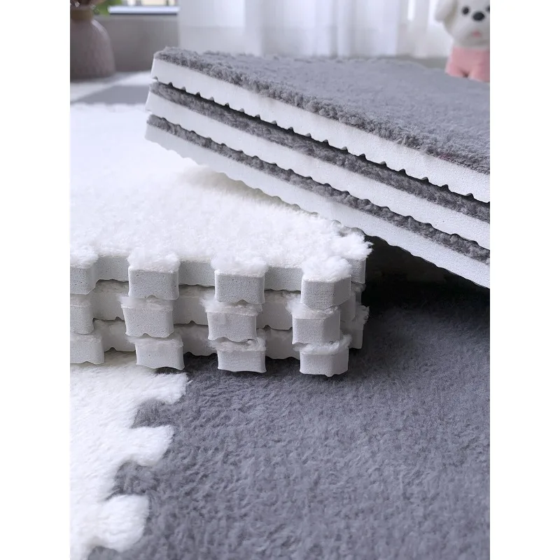 Splicing carpet bedroom children's room girl master bedroom bedside blanket foam floor mat winter living room velvet floor mat