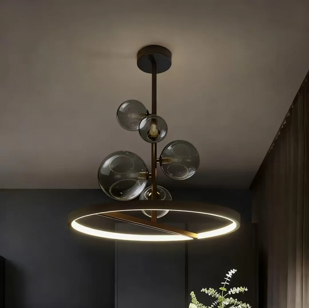 Modern Art Glass Chandelier Creative Personalized Lighting for Restaurant Bedroom Bar Nordic Home Decor Light Fixture
