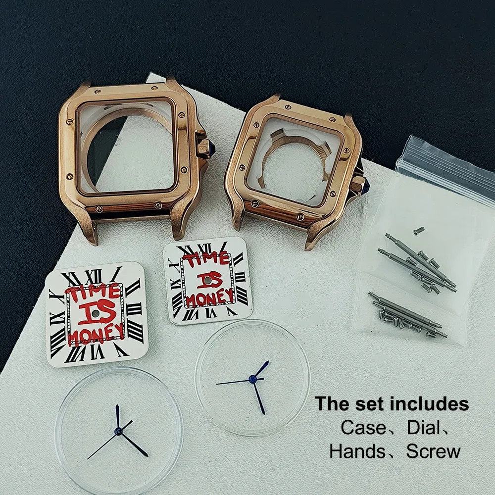 New Time is Money Case Couple Case 38mm Men's Case/33.5mm Women's Case Suitable for NH35/NH05 Movement Watch Accessories