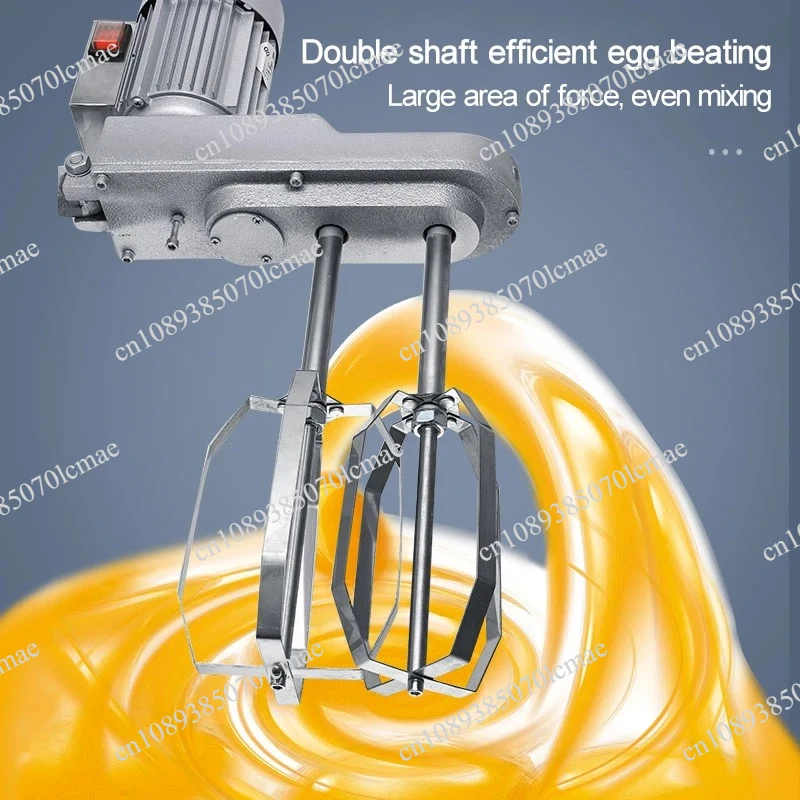 Easy Whisk Egg Beater 15-Liter Dual-Axis Desktop Egg Beater Commercial Electric Cake Mixer Flour Mixer Batter Egg Beater