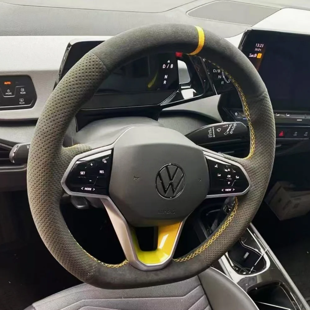 

Customization Car Steering Wheel Cover Accessories Hand Sewing Suede Leather For Volkswagen VW Golf 7 6 MK7 Passat B8 Tiguan