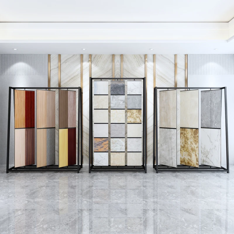 Wooden Floor Display Rack Floor Tile Rack Ceramic Display Rack Stone Sample Floor Tile Marble