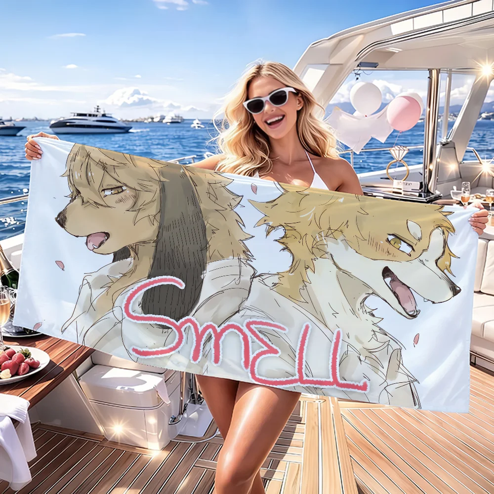 Anime S-SMELL N-Nagabe Towel Soft Lightweight Anti-Sand Large Beach Towel Quick-Drying Bath Sports Family