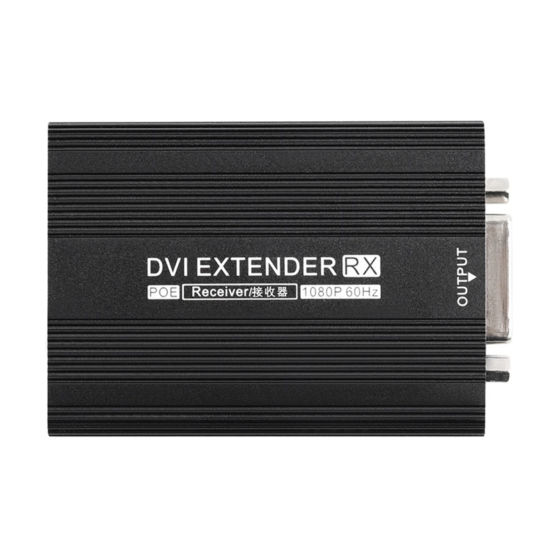 DVI1815 150M Network Extender RJ45 DVI Extender 1080P HD Transmitter Receiver Support POE Power Supply EU Plug 1Set