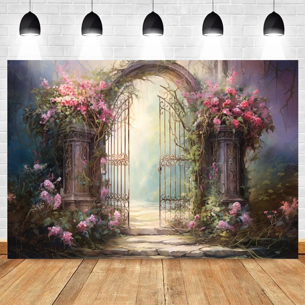 Floral Flowers Bridal Shower Photography Backdrop Spring Scenery Newborn Baby Shower Birthday Wedding Portrait Background
