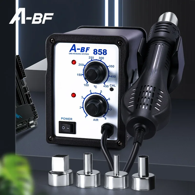 A-BF 858D digital display lead-free hot air welding table metal shell 700W chip repair tool