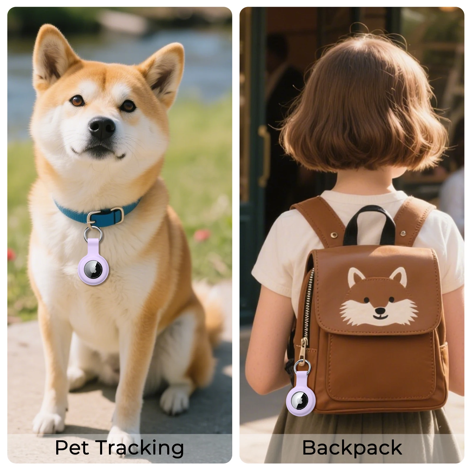 Силиконовый держатель 2 в 1, прозрачный водонепроницаемый чехол для ПК, чехол для Apple Airtag, анти-потерянный брелок для собак, кошек, ошейник для домашних животных, трекер