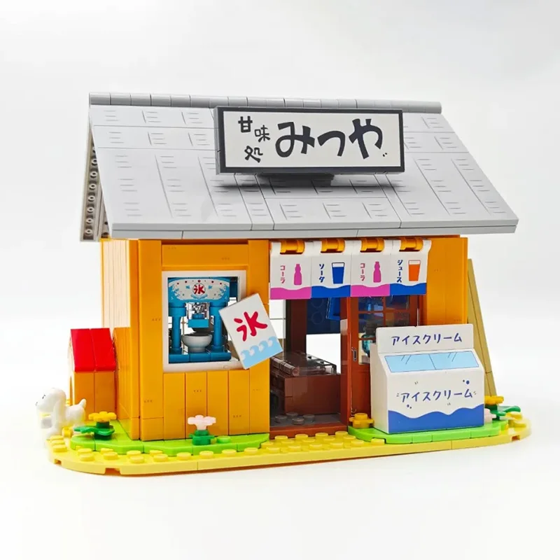 Wekki Sweet Taste House San Matsuya Grocery Model Modular Street view Series Adultes DIY Toys Building Blocks Boy Gift